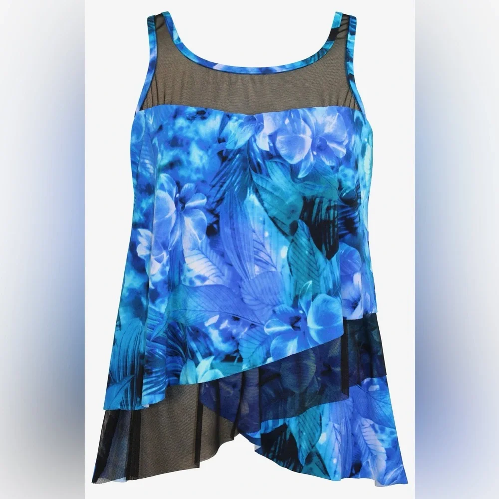 NWT Miraclesuit
Plus Size Mirage Tankini Top in Sous Marine - Picture 4 of 5